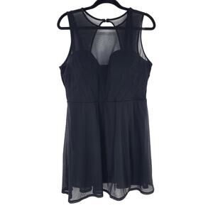 Torrid Black Mesh Bodysuit Dress Size 2 Nylon/Spandex Blend Sleeveless Flowy Fit